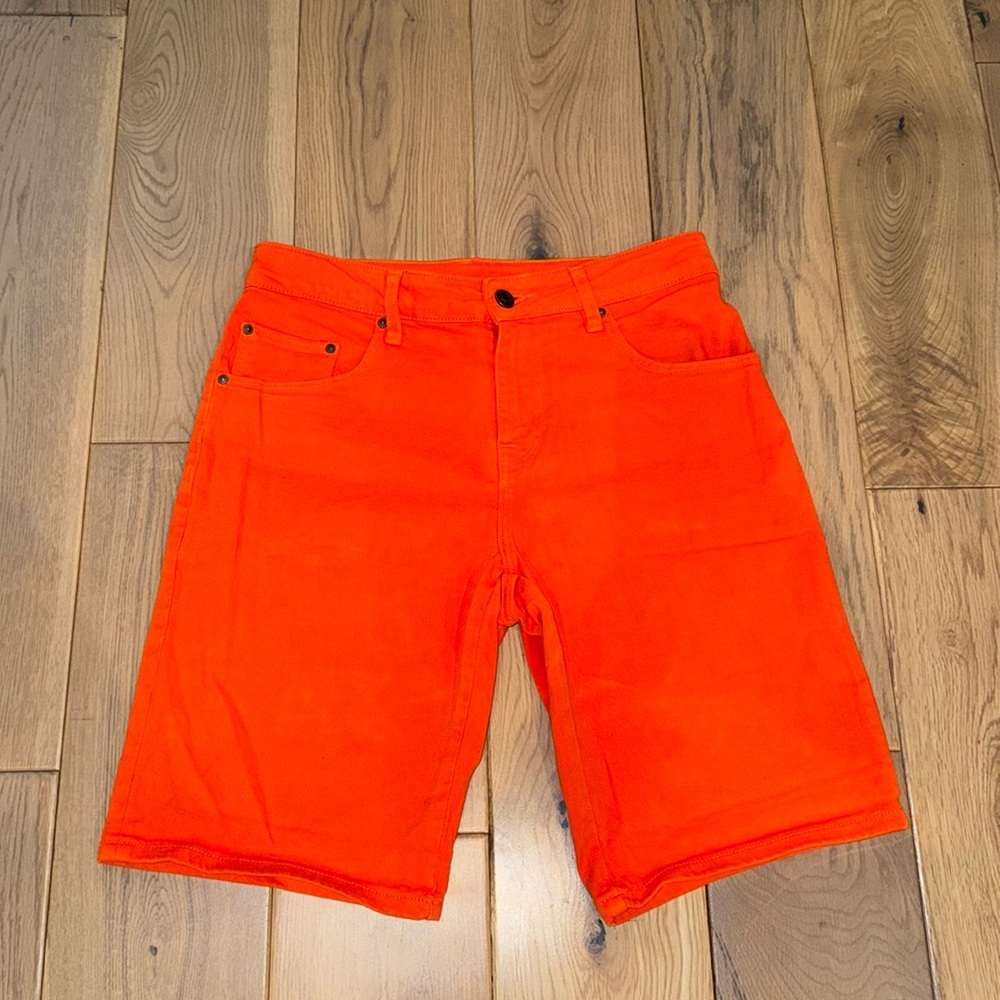 ASOS bright orange stretch shorts